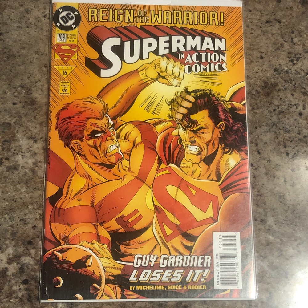 DC Comics Superman Action Comics with Red and Yellow Cover